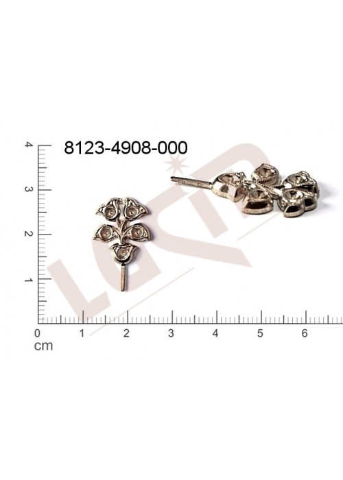 Tvarový výlisek rostlinné motivy kytky, květinové motivy bez oček (svěšovacích dírek) 20.0x12.0mm Tvarový výlisek rostlinné motivy kytky, květinové motivy bez oček (svěšovacích dírek) 20.0x12.0mm