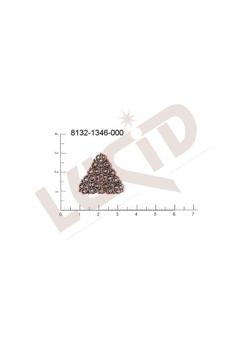 Filigrán, tvarový výlisek, trojúhelník bez oček  25.0x20.0mm