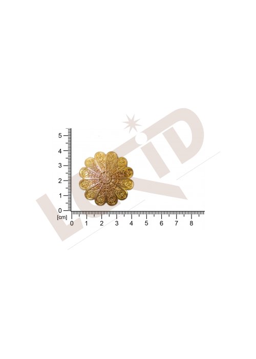 Filigrán, tvarový výlisek, rostlinné motivy kytky, květinové motivy bez oček (svěšovacích) 38mm, tva